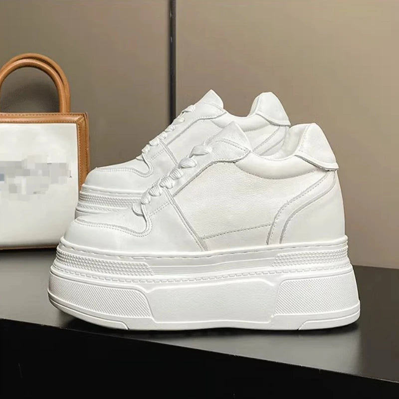 Basket en cuir véritable pour femmes