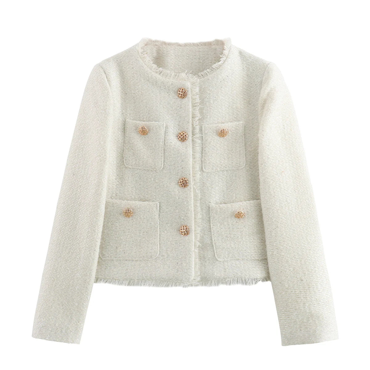 Veste en tweed basique chic pour femmes