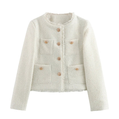 Veste en Tweed Femme – Style Chic