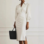 Robes taille cintrée, longueur genou pour femmes