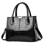 Sac à bandoulière en cuir PU verni pour femmes