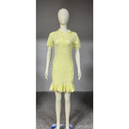 Robe courte en maille pour femmes