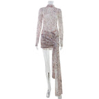 Robe courte sexy Imprimé léopard pour femmes
