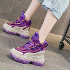 Baskets à semelle compensée Air Mesh pour femmes