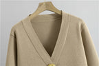 Ensembles de pulls en tricot et pantalon ample taille haute pour femmes