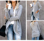 Cardigan long côtelé pour femmes