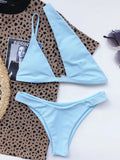 Ensemble maillot de bain deux pièces à une épaule pour femmes