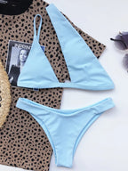 Ensemble maillot de bain deux pièces à une épaule pour femmes