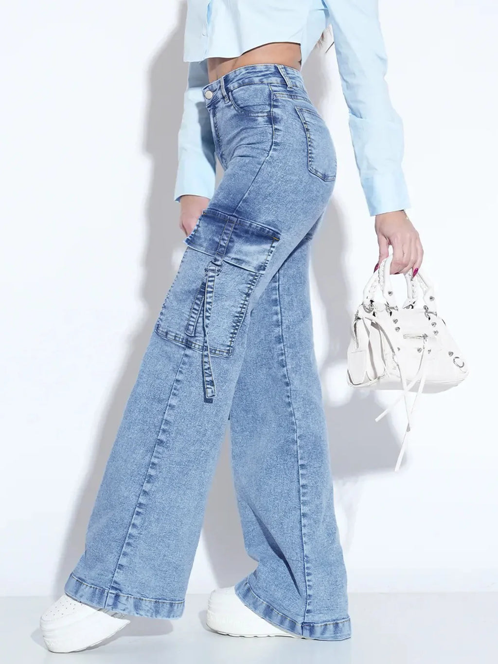Jeans évasés vintage pour femmes