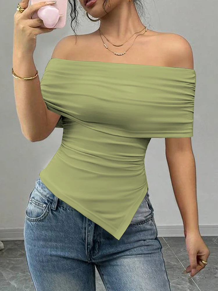 T-shirt à épaules dénudées pour femmes