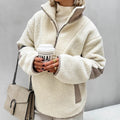 Sweat-shirt surdimensionné à col montant pour femmes