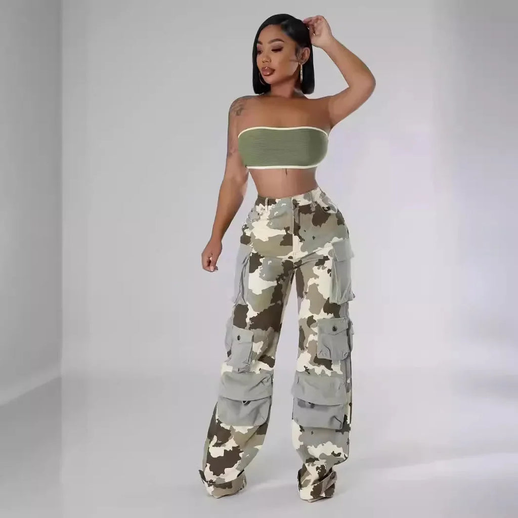 Pantalon long camouflage pour femmes