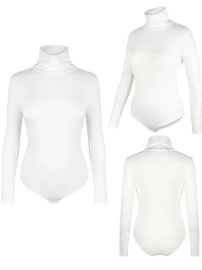 Body Col Montant Femme – Manches Longues