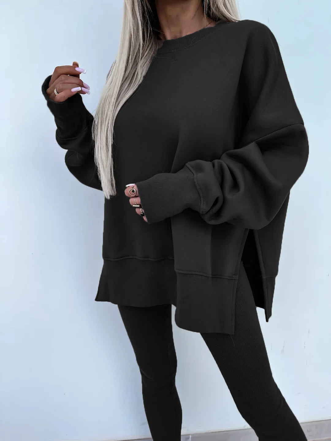 Ensembles décontracté pull ample + pantalons serrés pour femmes