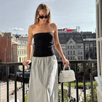 Robe longue en fibre patchwork pour femmes