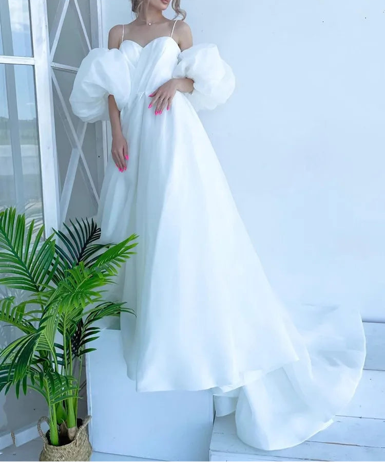 Robe de mariée élégante bustier cœur pour femmes