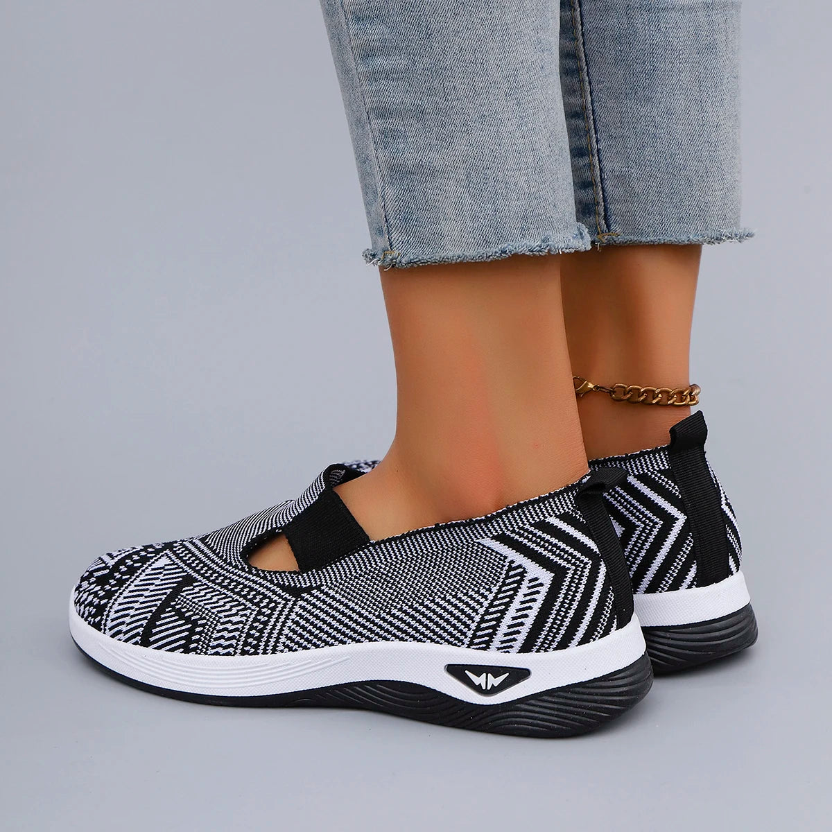 Chaussures plates d'été en maille respirante pour femmes