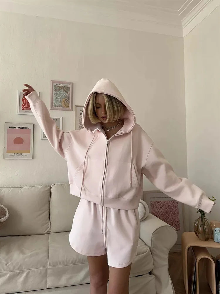 Ensemble Survêtement 2 Pièces Femme – Coton et Polyester