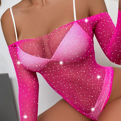 Body Festival Femme – Maille Brillante et Dos Nu