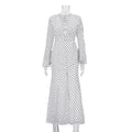 Robe longue à pois pour femmes