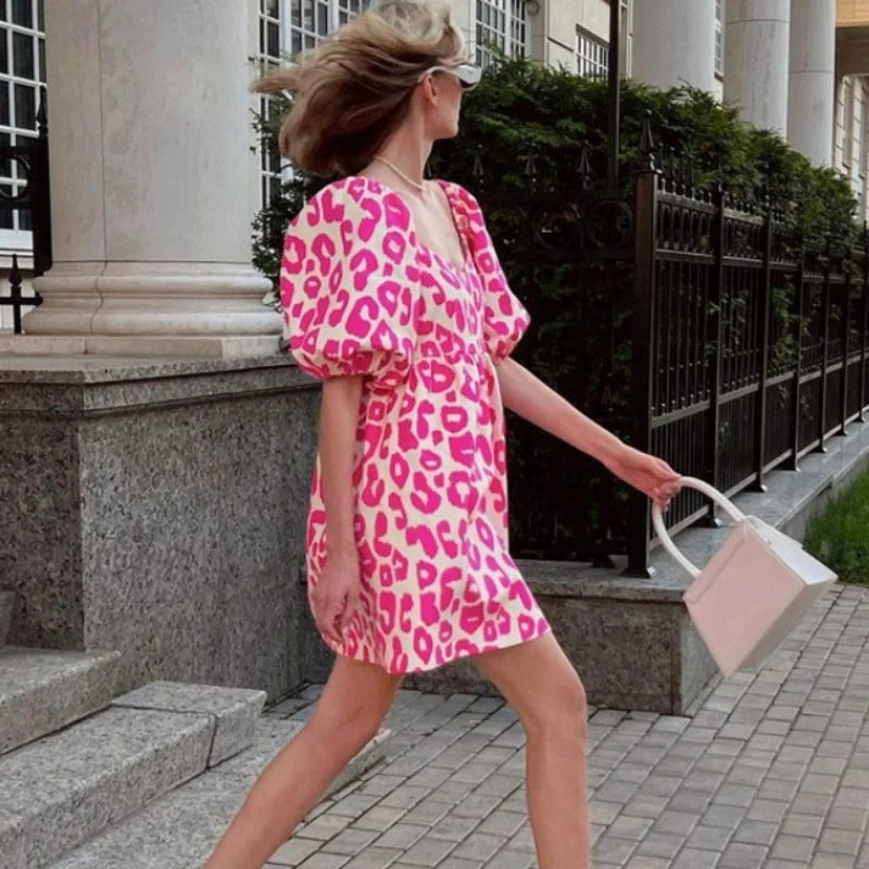 Robe mini imprimée pour femmes
