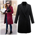 Manteau mi-long en laine pour femmes