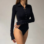 Body moulant à boutons pour femmes