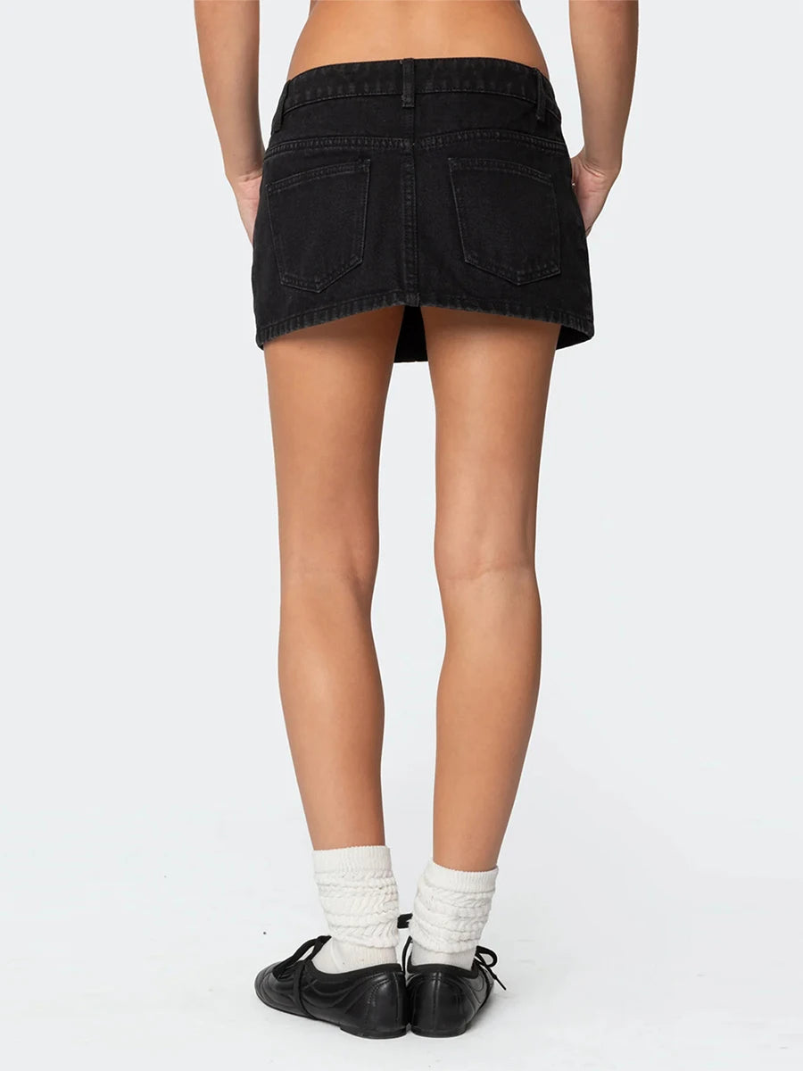 Mini jupe en jean pour femme