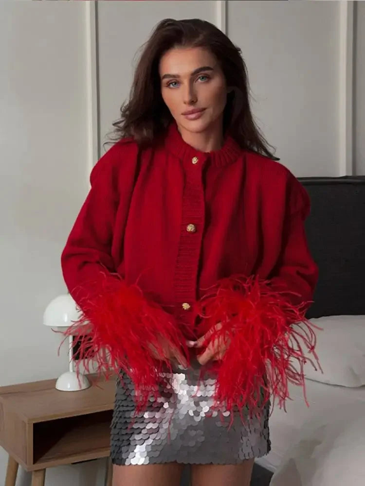 Cardigan décontracté à col rond pour femmes