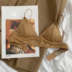 Soutien-gorge effet push-up en coton sans couture pour femmes
