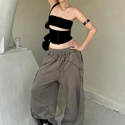 Haut Bustier Ajouré Femme – Coupe Courte et Dos Nu
