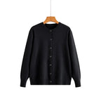 Cardigan tricoté à col rond pour femmes