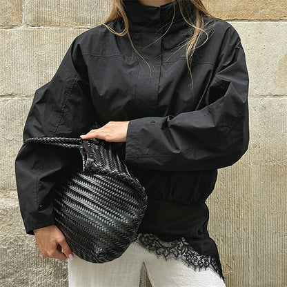 Veste femme urbaine à col montant