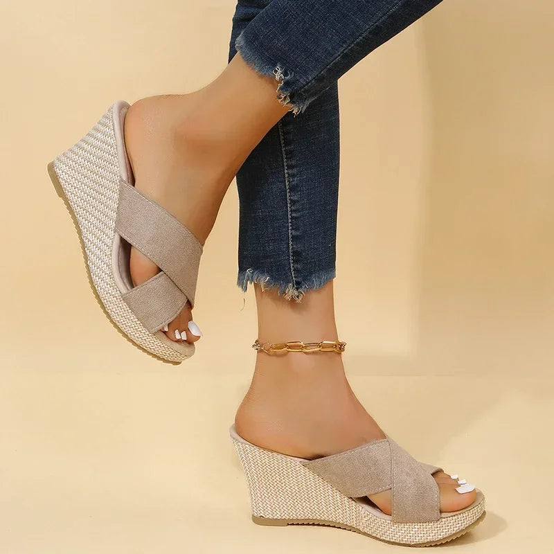 Sandales à talons hauts et semelles épaisses pour femmes