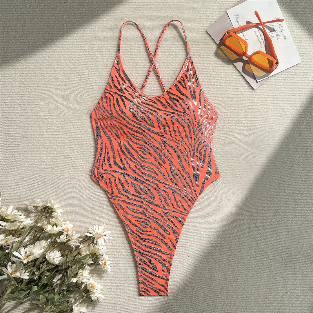 Maillots de bain une pièce string rembourré pour femmes