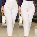 Pantalon plissé à fermeture éclair pour femmes