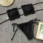 Maillot de bain deux pièces rose sexy pour femmes