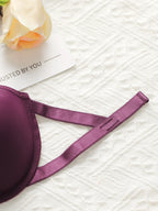 Soutien-gorge avec jantes en acier, push up froncé pour femmes
