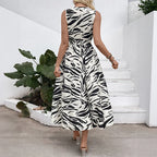 Robe d'été sans manches à lacets pour femmes