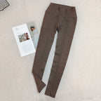 Leggings de yoga à pois en tricot sans couture pour femmes