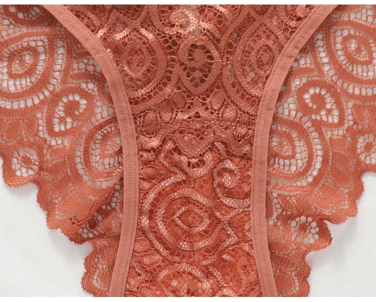 Culottes sexy en dentelle taille basse pour femmes