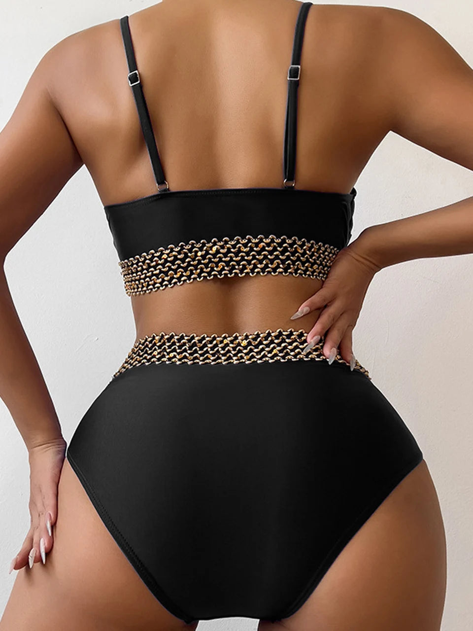 Maillots de bain unis deux pièces pour femmes