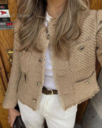Veste en tweed basique chic pour femmes
