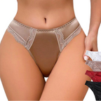 String triangle en soie satin pour femmes