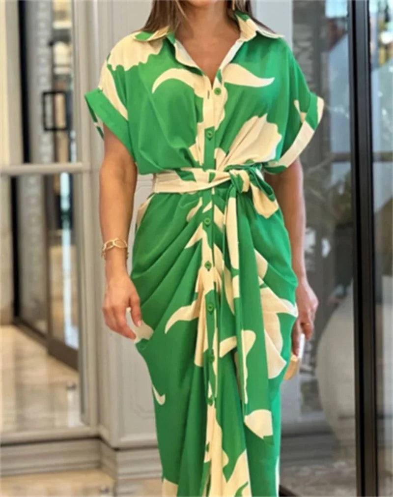 Robe à lacets taille haute pour femmes