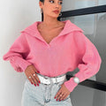 Pull court en tricot Vintage pour femmes