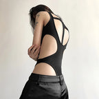 Body gothique ajouré pour femmes