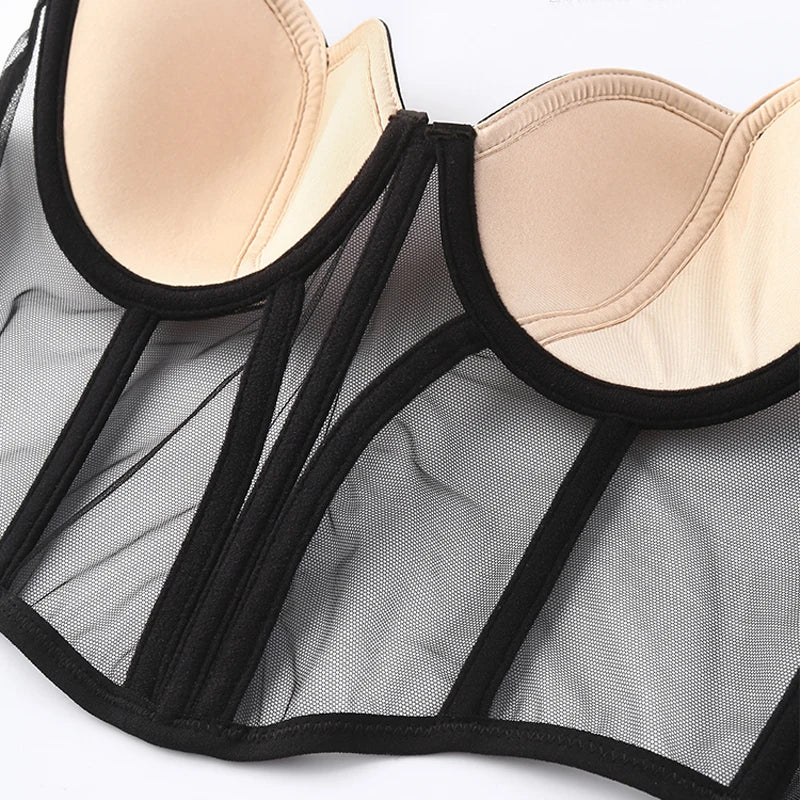 Ensemble soutien-gorge push-up avec dentelle et culotte pour femmes
