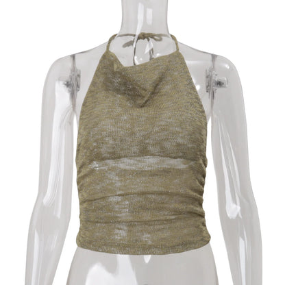 Débardeur Dos Nu Femme – Col Halter