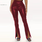 Pantalon évasé taille haute pour femmes